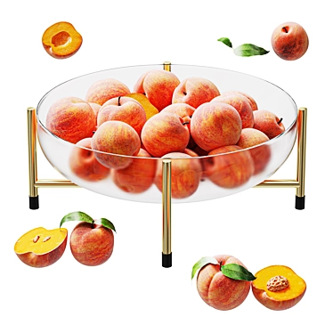 Seamless High-Quality Peach Bowl Model 3D model image 1 