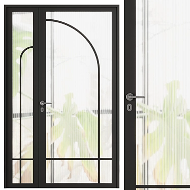 Modern Entrance Door Set 2016 3D model image 1 