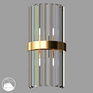 Elegant Crystal Sconce Lighting 3D model image 1 