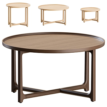 Lyrical Side Tables Set by Stellar Works 3D model image 1 