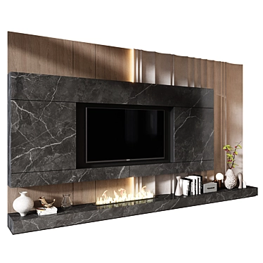 Modern TV Wall Shelf Decor 3D model image 1 