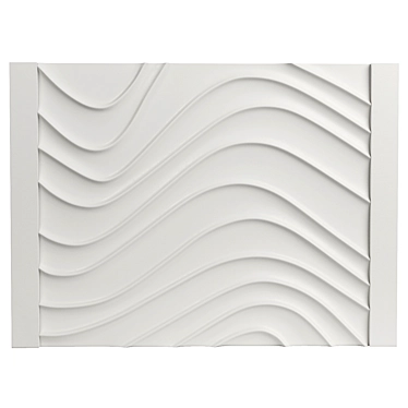 Wave 8 Decorative Panel 3D model image 1 