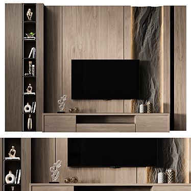 Modern TV Wall Mount 64 3D model image 1 