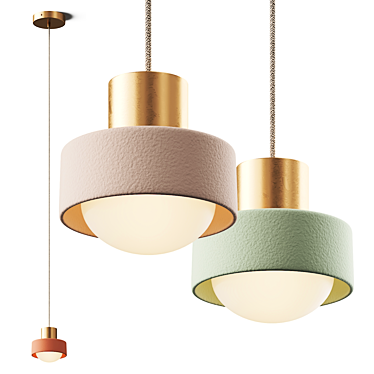 Modern Pendant Lamp Set in 3D 3D model image 1 