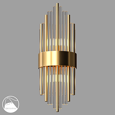 Crystal Sconce B4015-5, Elegant Wall Fixture 3D model image 1 