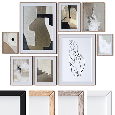 Modern Wall Art Set 3D 3D model image 1 