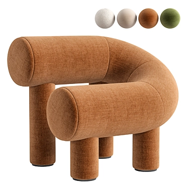 Stylish UMI Armchair for Modern Interiors 3D model image 1 