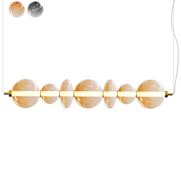 Modern Pendant Light Adjustable Height 3D model image 1 