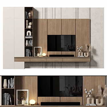 Entertainment Wall Unit TV Stand 3D model image 1 