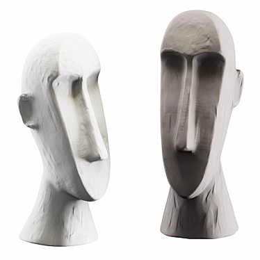 Minimalist long face sculpture