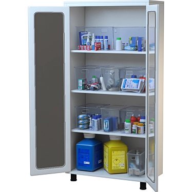 Medical Supply Storage Cabinet - Enhance Healthcare 3D model image 1 