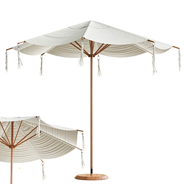  Stylish Round Cantilever Umbrella 3D model image 1 