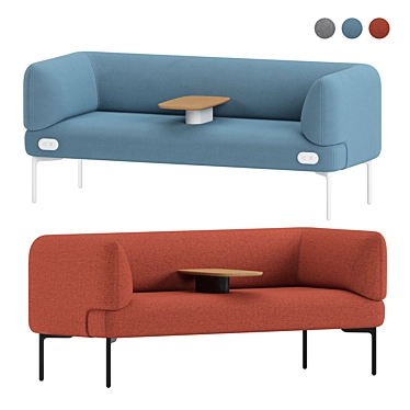 Cabana Sofa with Integrated Table 3D model image 1 