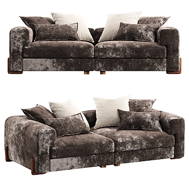 Sleek SOHO Manifesto Couch 3D model image 1 