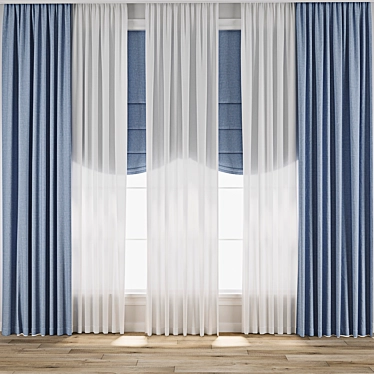 Texture-Enhanced 3D Curtain Model 3D model image 1 