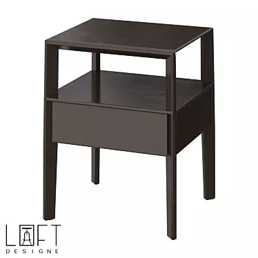 LoftDesign 82001 Wooden Side Table 3D model image 1 