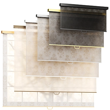 Shadow Play Roller Blinds 3D model image 1 