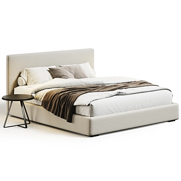 Italian Style Mono Bed Render 3D model image 1 