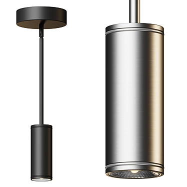 Urban LED Hanging Cylinder Light 3D model image 1 