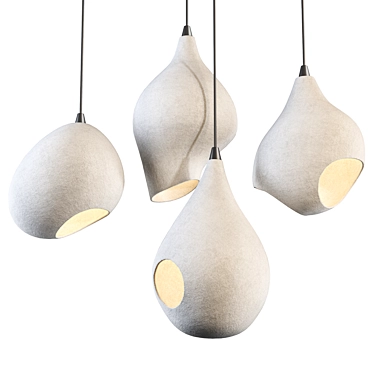 Nature-inspired Pendant Light Fixture 3D model image 1 