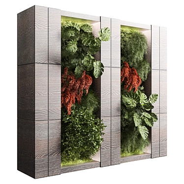 Premium Green Wall 3D Model 3D model image 1 