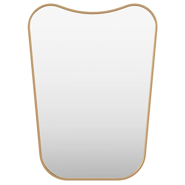 Bellona Gold Wall Mirror 3D model image 1 