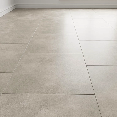 Taupe Ceramic Floor Tiles - Pack 3D model image 1 