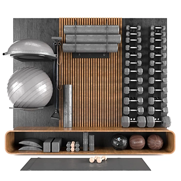 Home Gym Fitness Decoration Gray Set 56