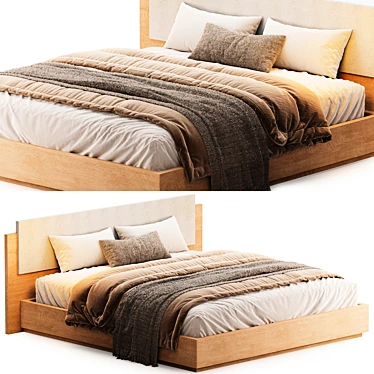 Modern 3D Teri Bed Model 3D model image 1 