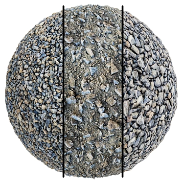 Tri-Textured Stone Covering Materials 3D model image 1 