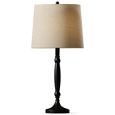 Classic Black Floor Lamp Set 3D model image 1 