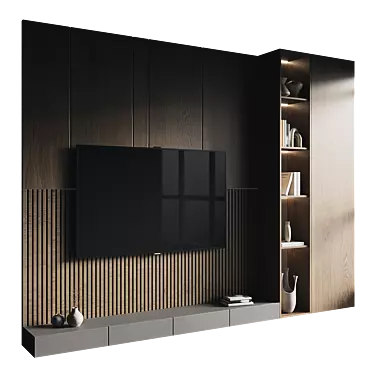 Sleek TV Wall Set 181 3D model image 1 