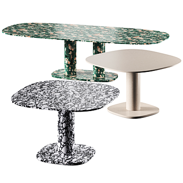 Baxter Matera Marble Table Rotation 3D model image 1 