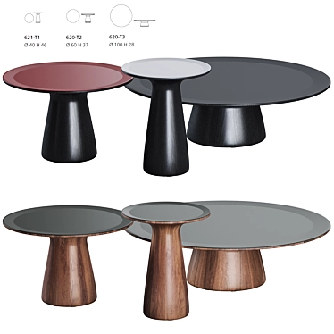 Modern 3D Model Foster 620 Side Tables 3D model image 1 