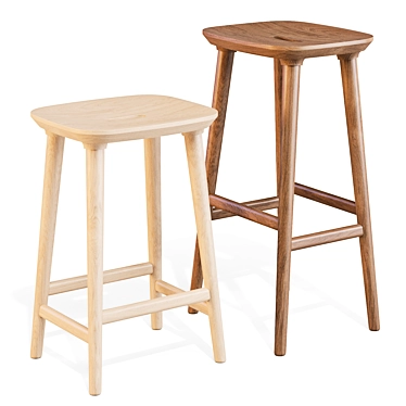 Alpine Elegance: VNA Stool 3D model image 1 