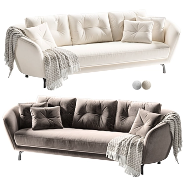 Luxury 3 Seater Sofa Set 3D model image 1 