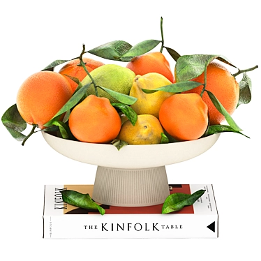 Citrus Fruits Bowl 3D Model 3D model image 1 