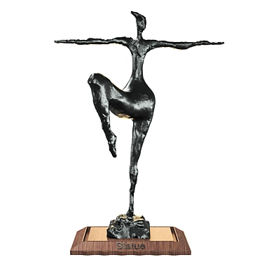 Elegant Women Statue Sculpture 3D 3D model image 1 