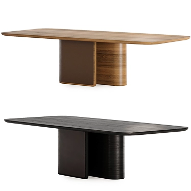 Luxury ECHO Table Two-Tone 3D model image 1 