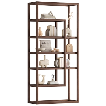 Modern Kiora Etagere Bookcase Furniture 3D model image 1 