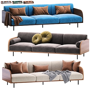 Designer Sofa HEADLAND Multifunctional Piece 3D model image 1 