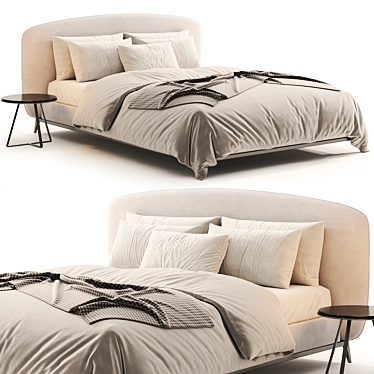 Stylish Olivier Bed Downloadable 3D Model 3D model image 1 