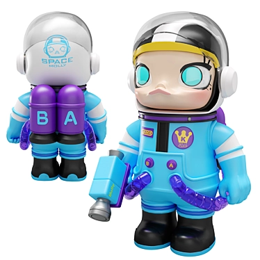 Cosmic Molly Mega Figure PopMart 3D model image 1 