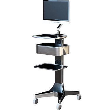 Medical Supplies Storage Cart 3D model image 1 