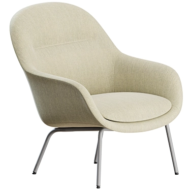 Muuto Fiber Metal Lounge Armchair 3D model image 1 