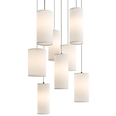 Cluster of Cosy Pendant Lights 3D model image 1 