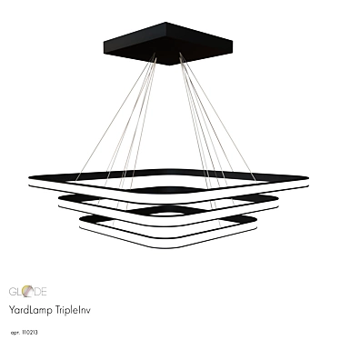 Modern TripleInv YardLamp by GLODE 3D model image 1 