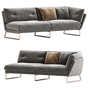 Contemporary New York Style Sofa 3D model image 1 