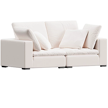 Luxury Malibu Cloud Sofa 3D model image 1 