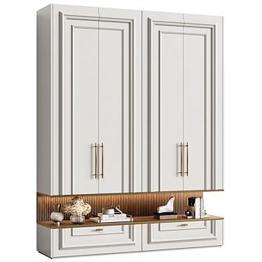 Neo-Classical Modular Cabinet 3D model image 1 